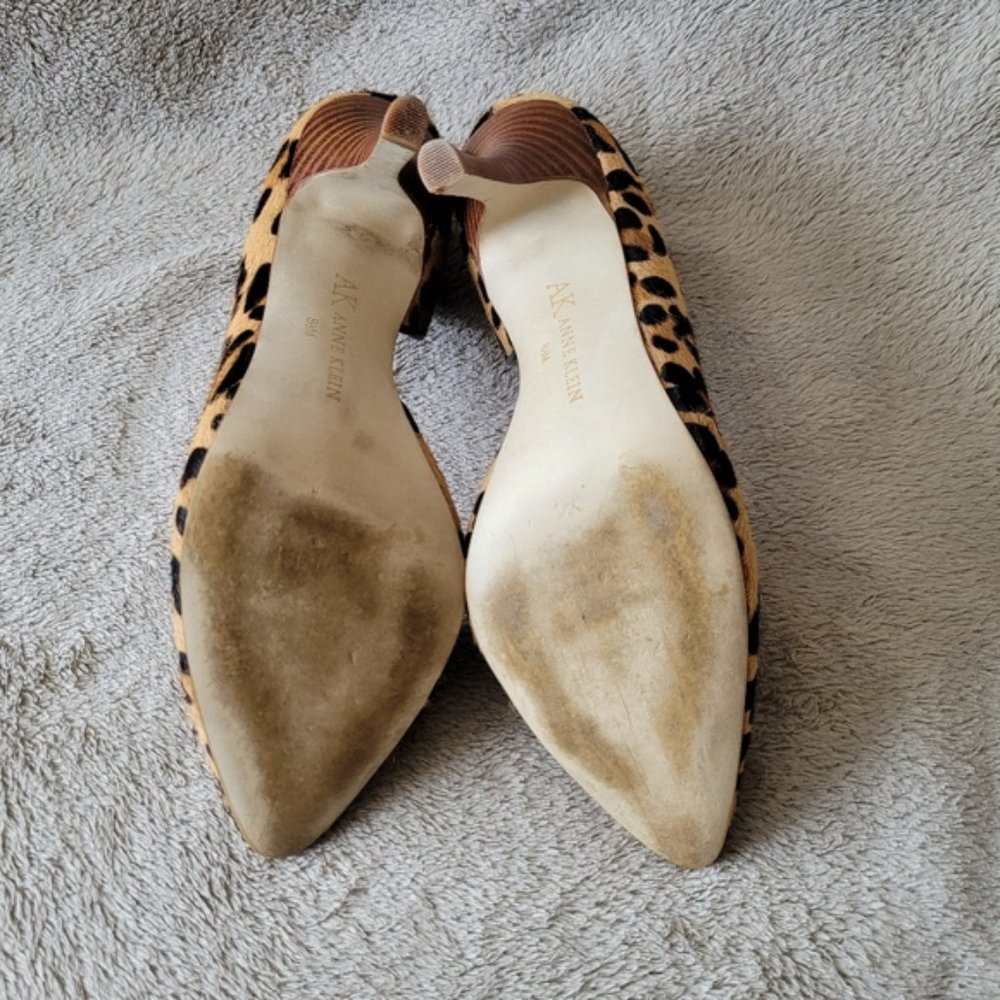 Anne Klein Zya leopard print d'orsay heels size 8.5 - Picture 8 of 10